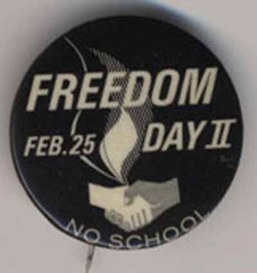 Freedom Feb 25 Day II No School